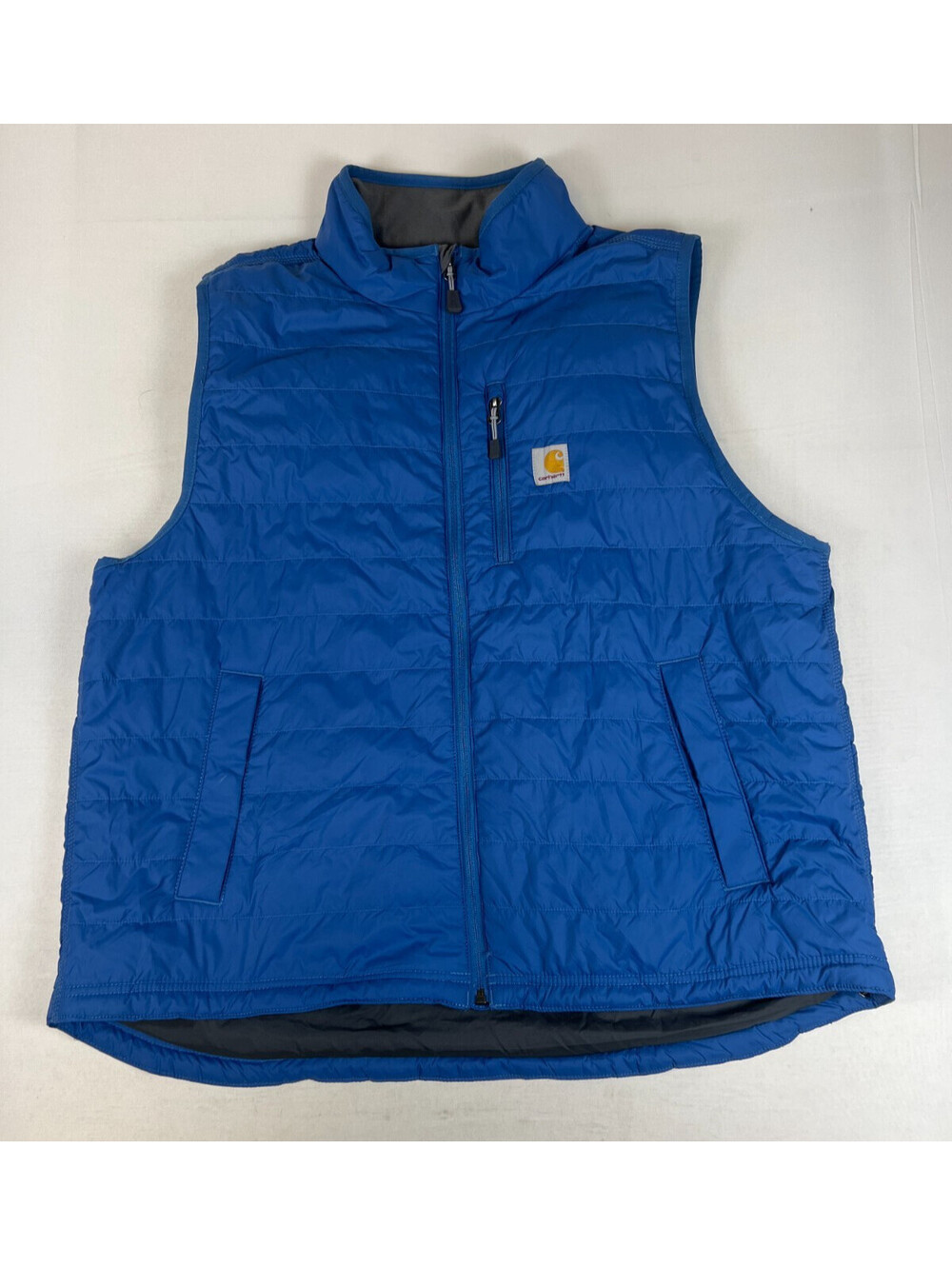 Carhartt Rain Defender Men's XL Blue Quilted Puffer Vest Lightweight Outerwear